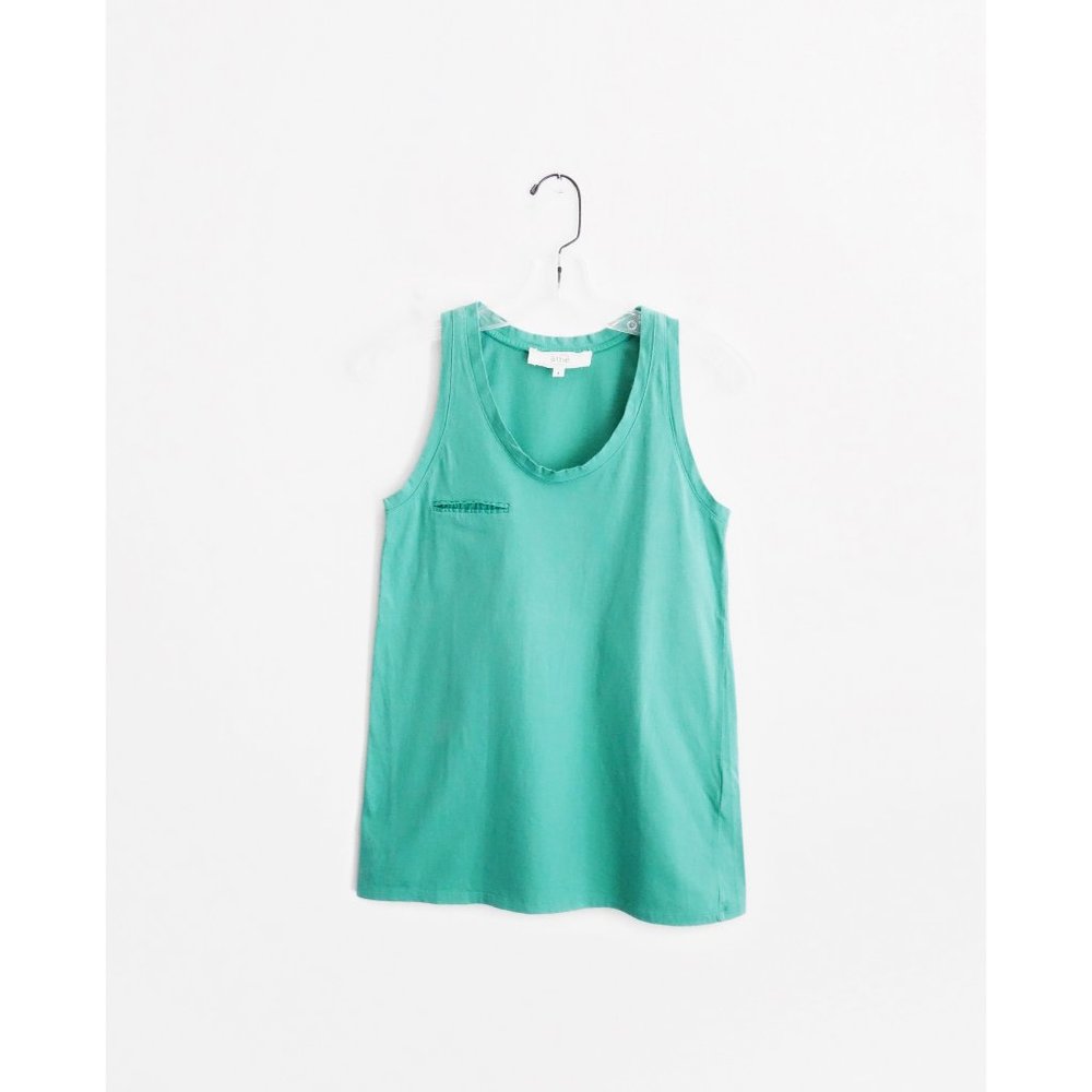 Athe Vanessa Bruno Seafoam Green Cotton Tank 1 S